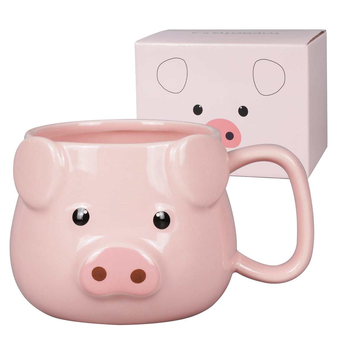ToCooTo pig coffee mug 14oz features a playful pig design, ideal for daily coffee.