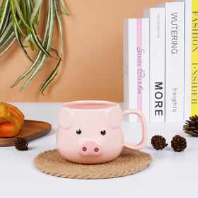 ToCooTo pink pig mug adds whimsy to desks and kitchen shelves.