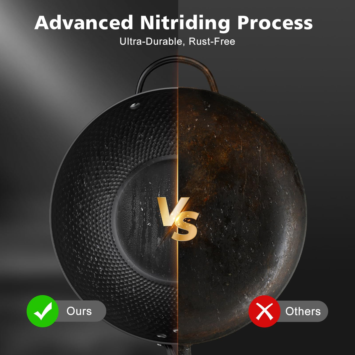 Todlabe pre-seasoned nonstick wok offers healthier cooking with minimal oil.