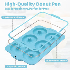 Toeusog donut pan nonstick surface ensures easy release and cleanup