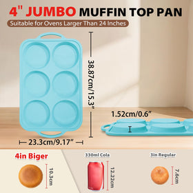 Toeusog six cavity egg molds for egg bites and English muffins
