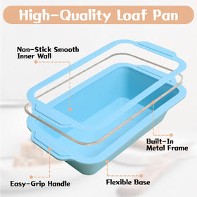 Toeusog loaf pan with reinforced edges and easy-grip handles for stable baking.