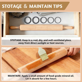 Toeusog rolling pin with tight seal for hygiene and maintenance.