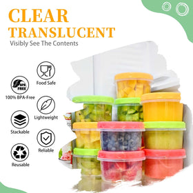 TOFLEN color-lid set helps quick food identification and organization.