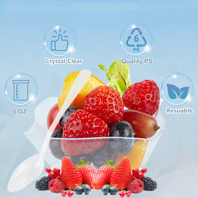 TOFLEN crystal-clear cups for parties enhance presentation of pastries and appetizers