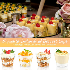 TOFLEN dessert shooters ideal for party portions and neat presentation.