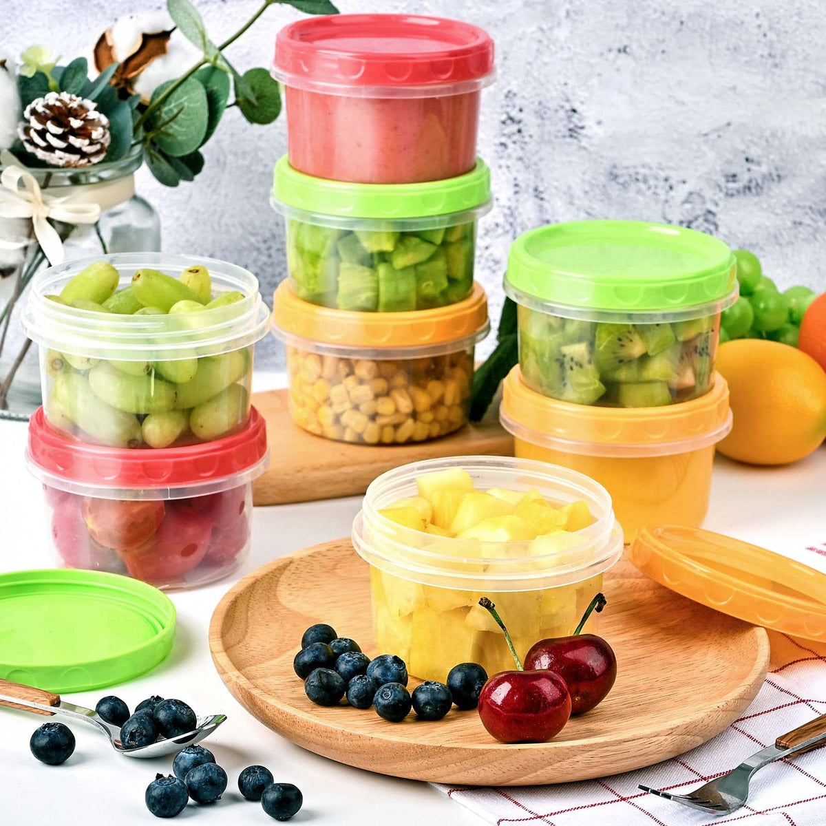 TOFLEN freezer-safe storage protects frozen portions for handy use.