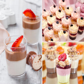 TOFLEN party-ready dessert cups with spoons for easy serving