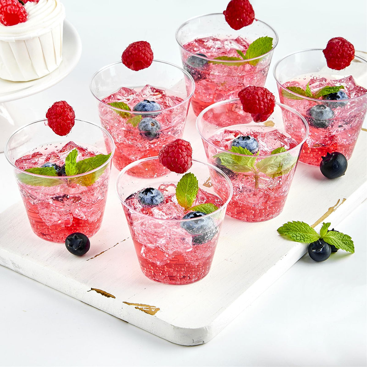 TOFLEN party serving cups provide clear, convenient serving for events.