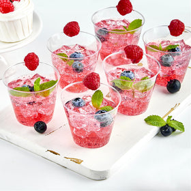 TOFLEN party serving cups provide clear, convenient serving for events.