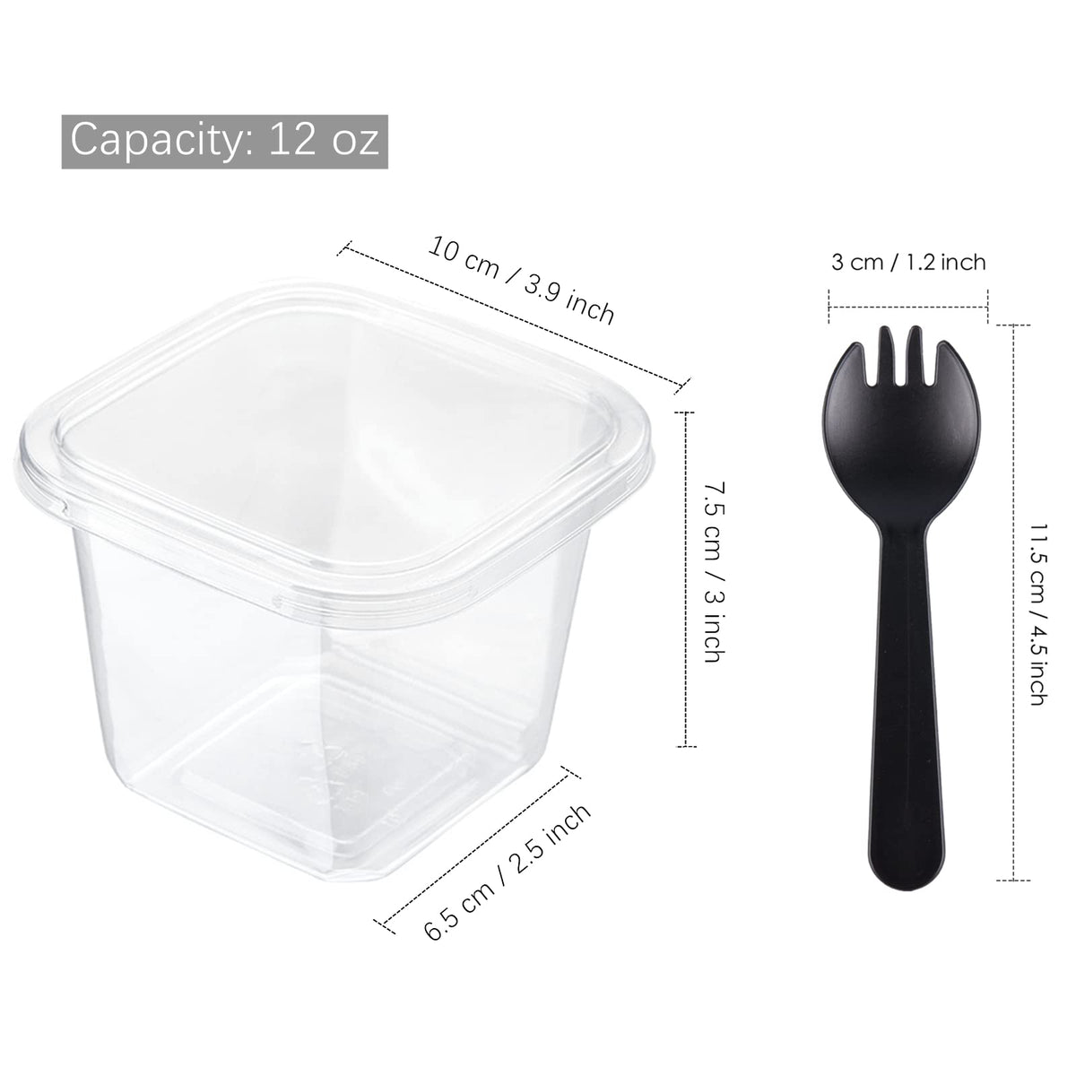 TOFLEN sporks included for easy sampling of desserts and snacks