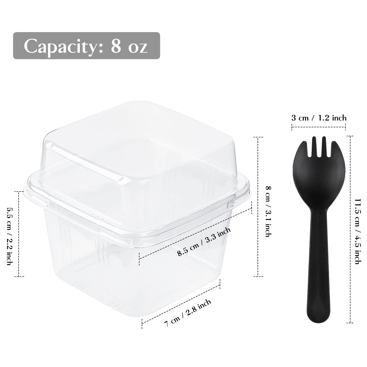 TOFLEN square yogurt parfait cup with seal lid ideal for prep and serving