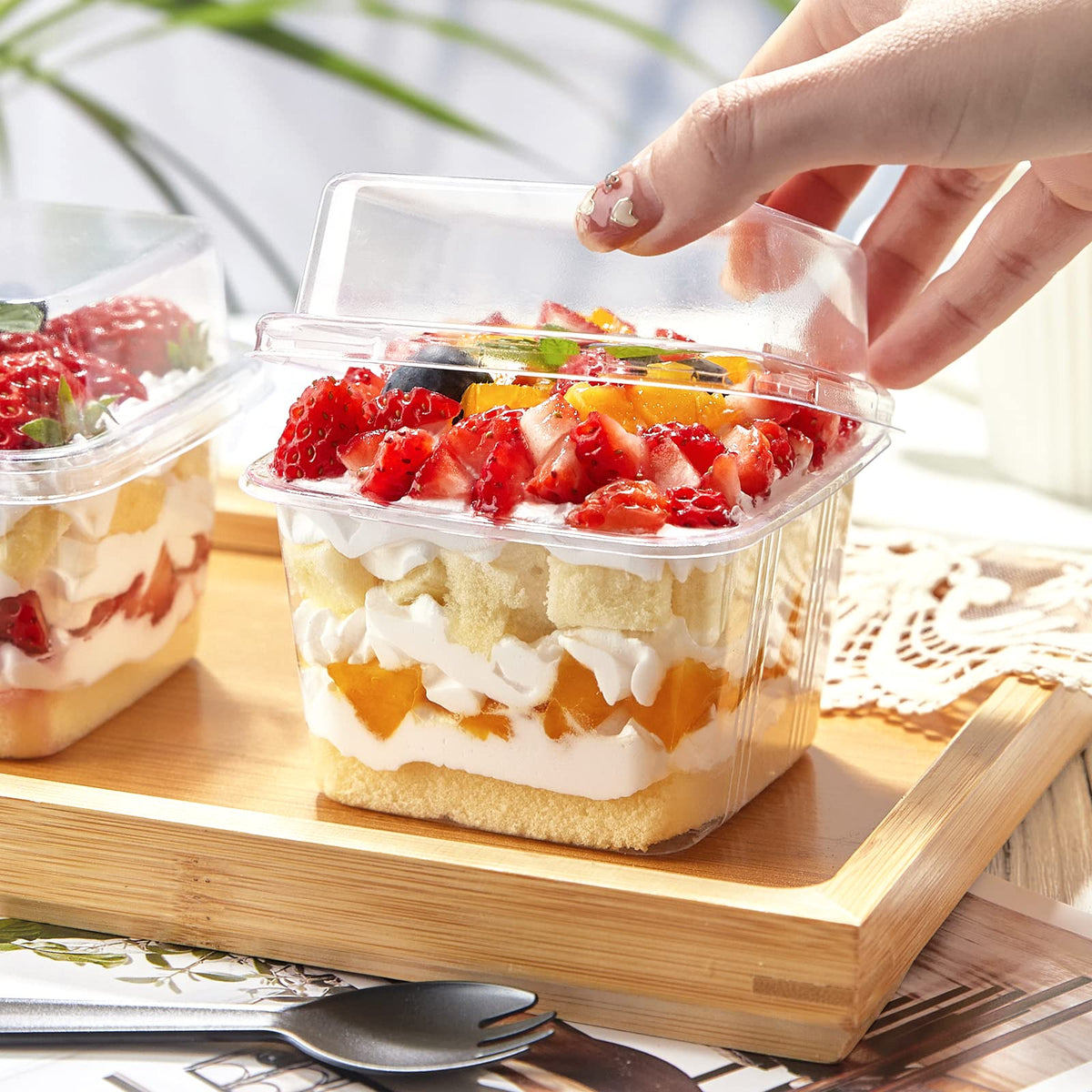 TOFLEN yogurt parfait cups ideal for layered treats