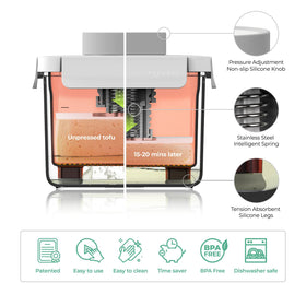 TOFUDEE press delivers crack-free texture for even results.