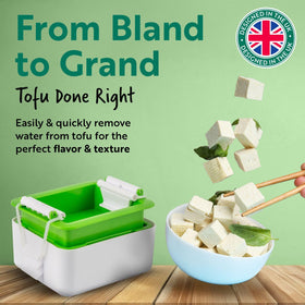 Close-up of Tofuture Tofu Press clips highlighting a secure, easy-to-use 3-part system.