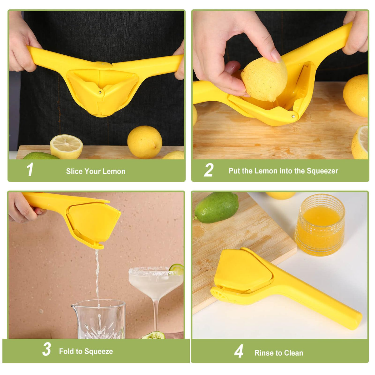 ToGeeKa Squeezer works with lemons limes oranges for versatile recipes.