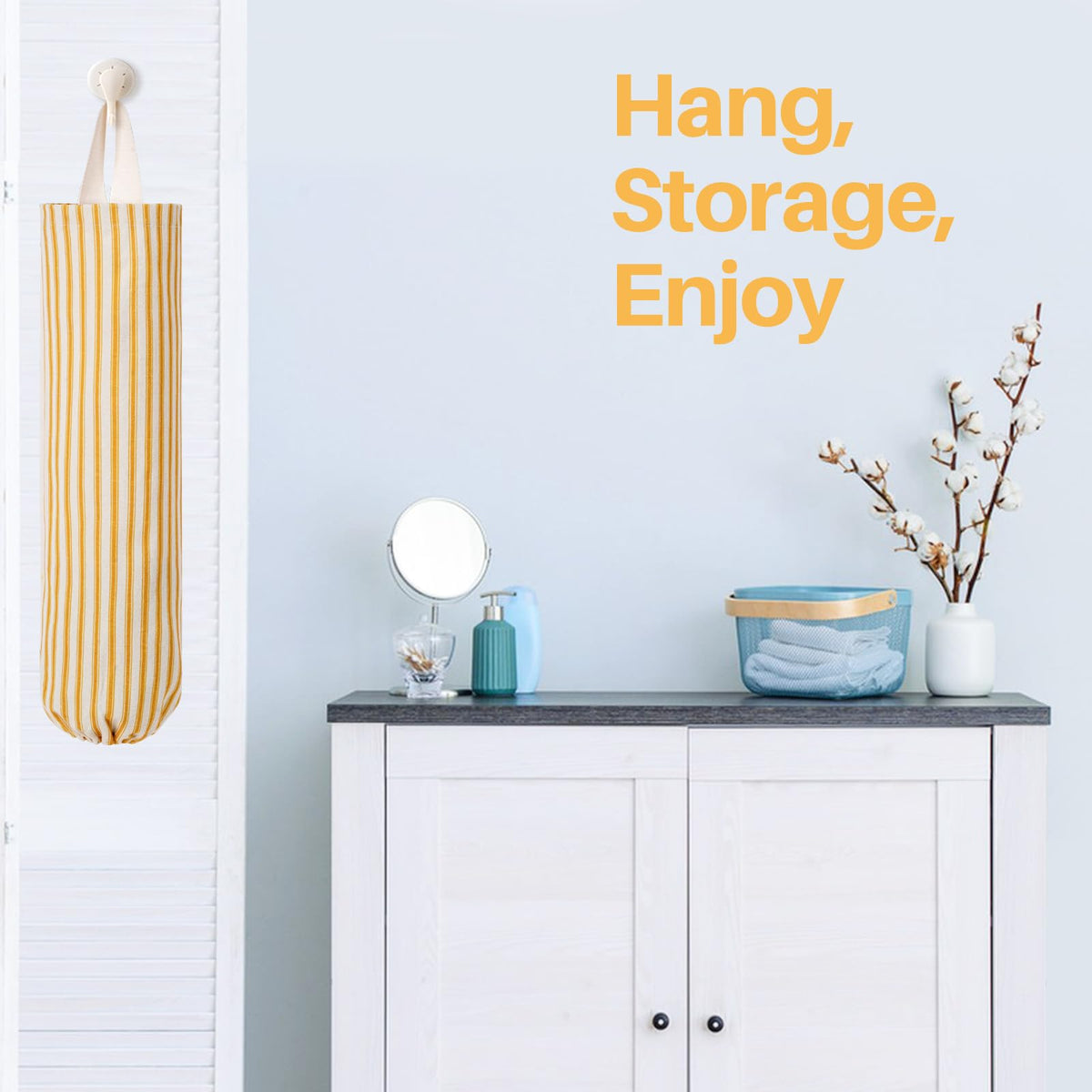 TOGETRUE compact wall-mount bag holder fits small spaces.