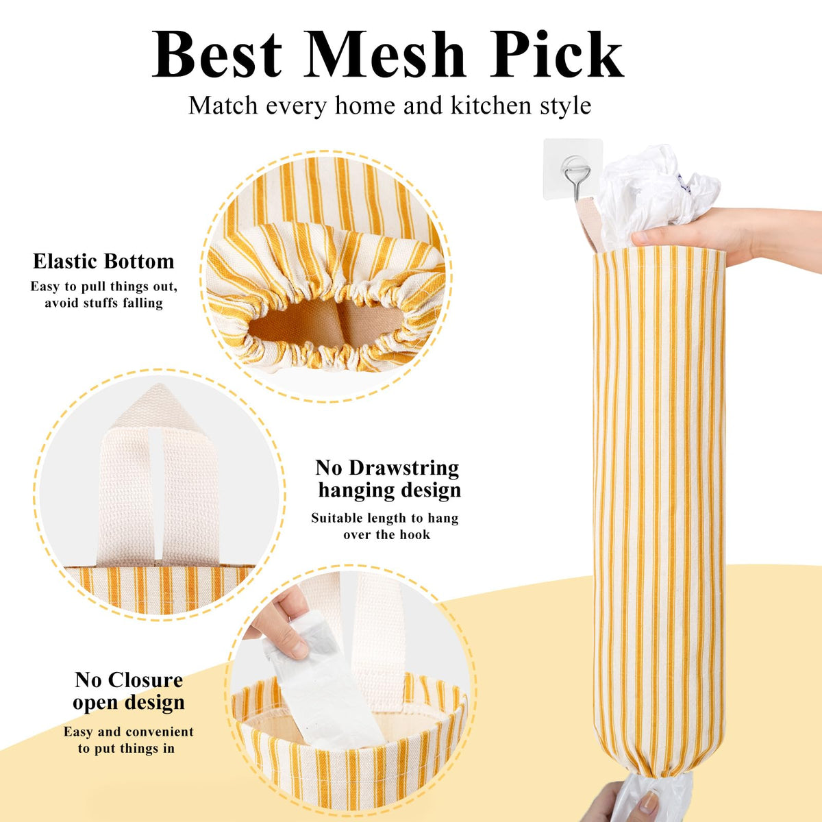 TOGETRUE grocery bag dispenser top-entry design for easy bag access.