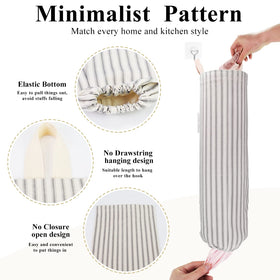 TOGETRUE plastic bag holder top-loading design makes bag retrieval quick.