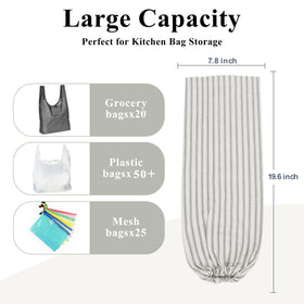 TOGETRUE plastic bag organizer in kitchen helps reduce clutter.