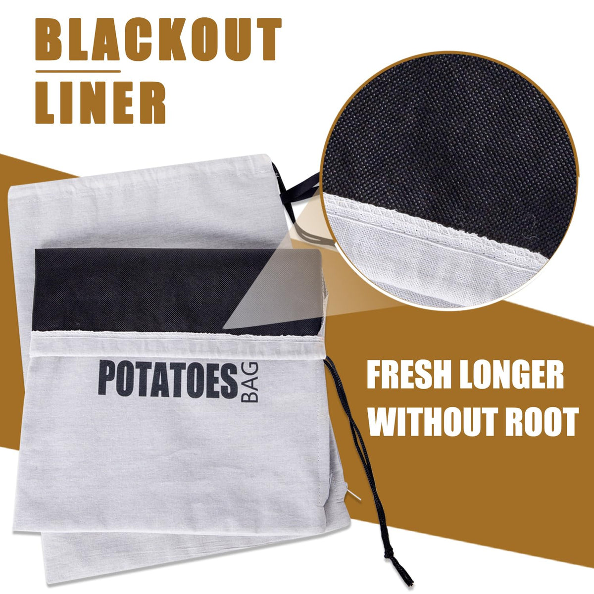 TOGETRUE onion storage bag with side zipper for quick access.