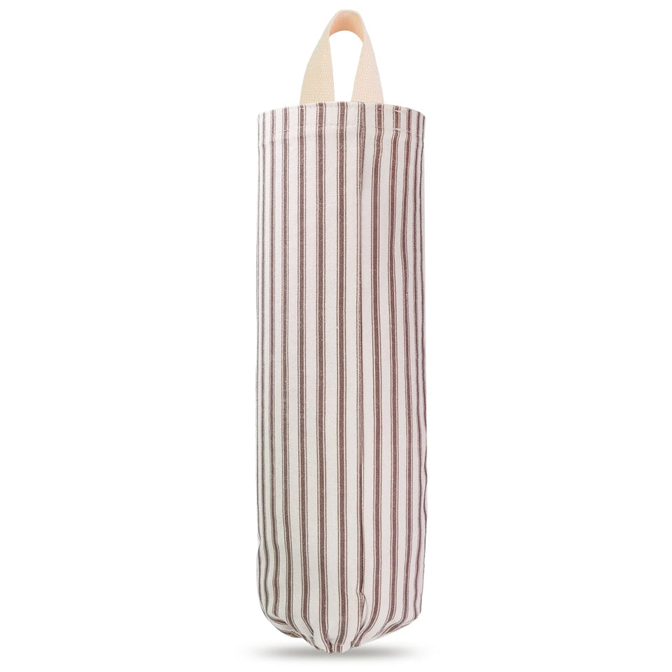 TOGETRUE plastic bag holder wall-mount brown keeps bags organized and accessible.