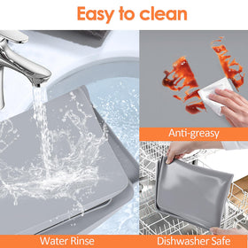 TOHONFOO mat is easy to wipe clean or dishwasher-safe.