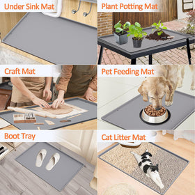 TOHONFOO flexible silicone mat folds for simple storage when not in use.