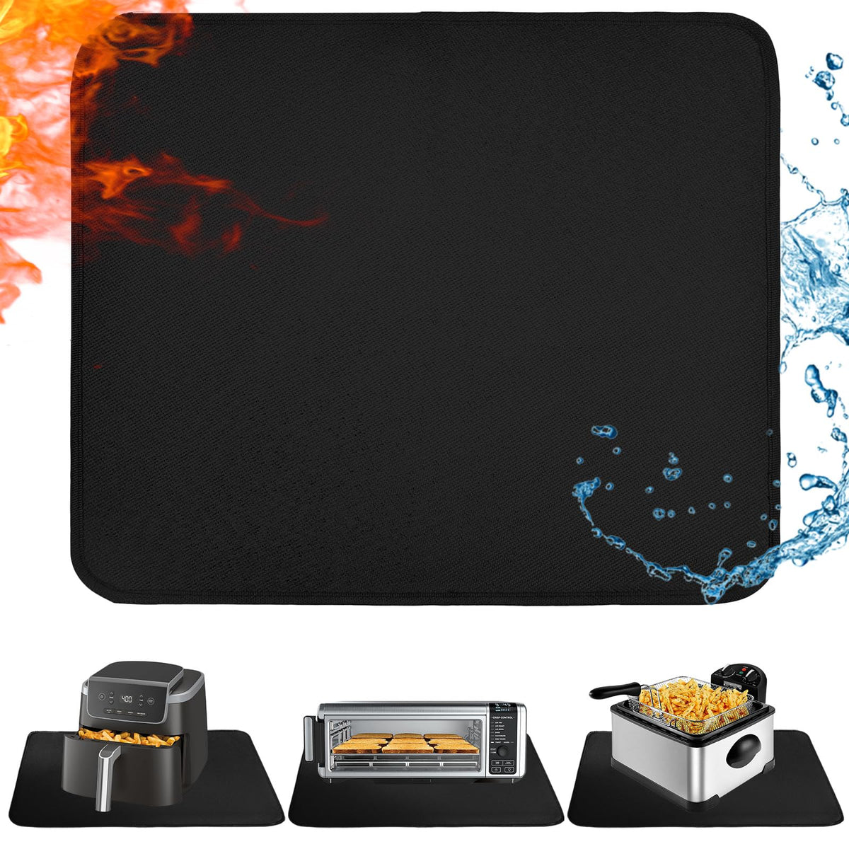 TOHONFOO heat-resistant mat on a kitchen countertop protecting surfaces from heat