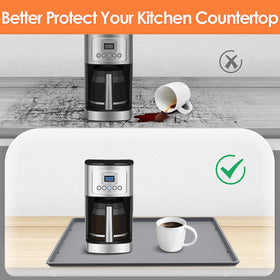 TOHONFOO non-slip mat keeps a coffee maker steady during use.