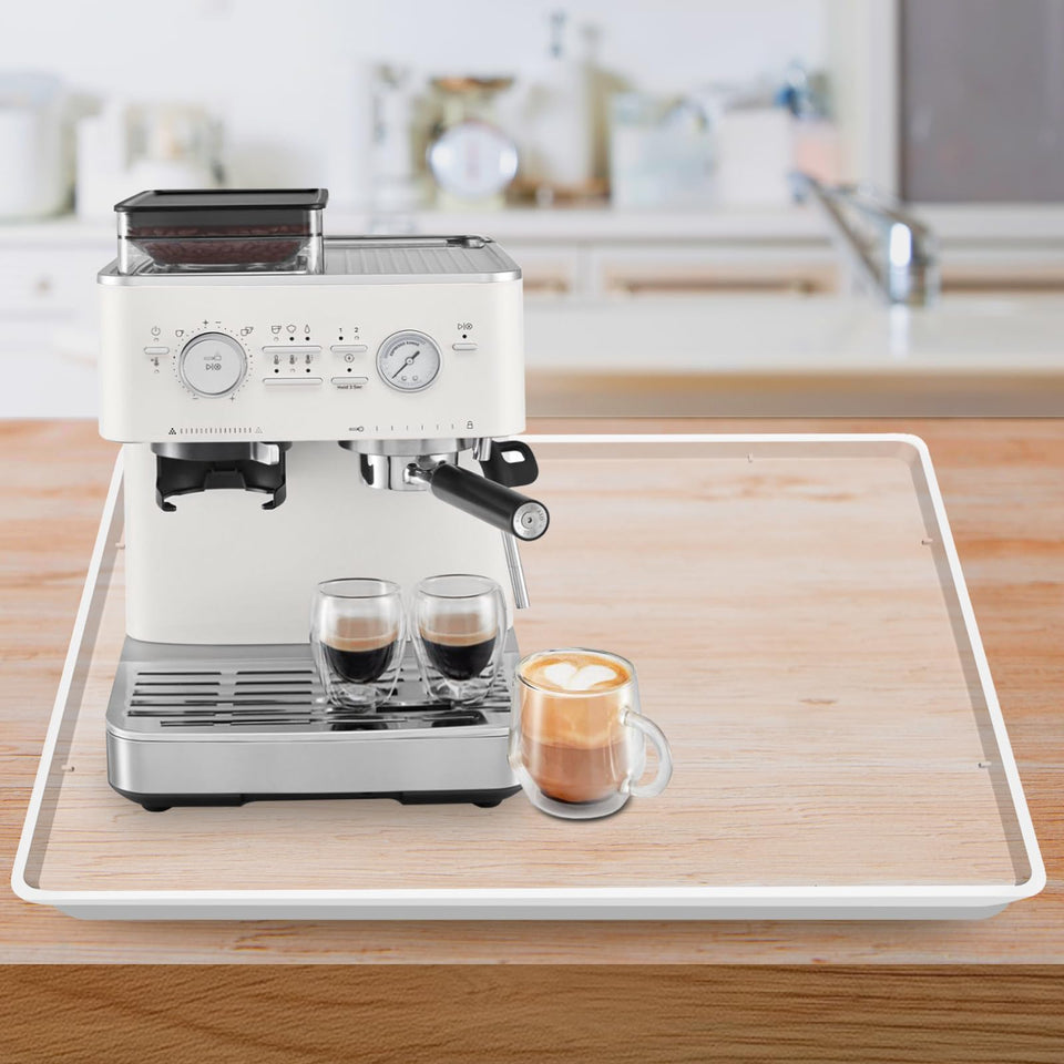 TOHONFOO silicone coffee maker mat with lip edge contains spills and guards countertops