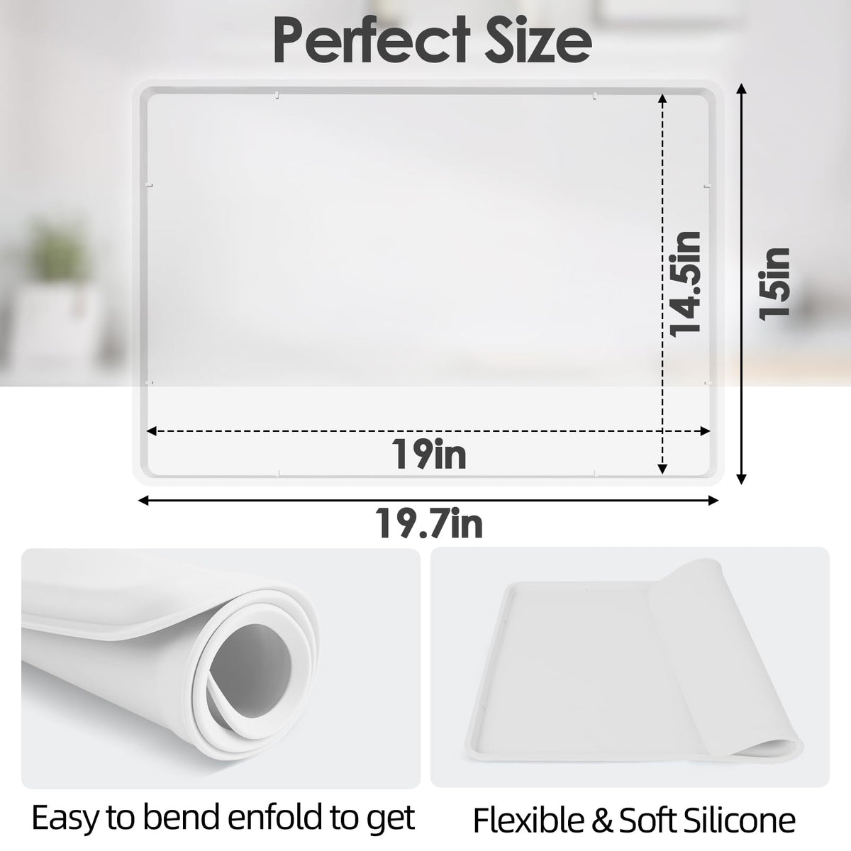 TOHONFOO under-coffee-maker mat with wide coverage fits large machines