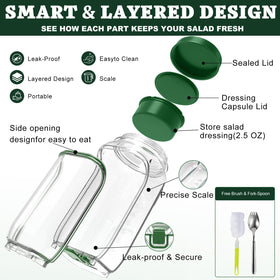 TOIPINIO 3oz leakproof sauce container prevents drips during transport.