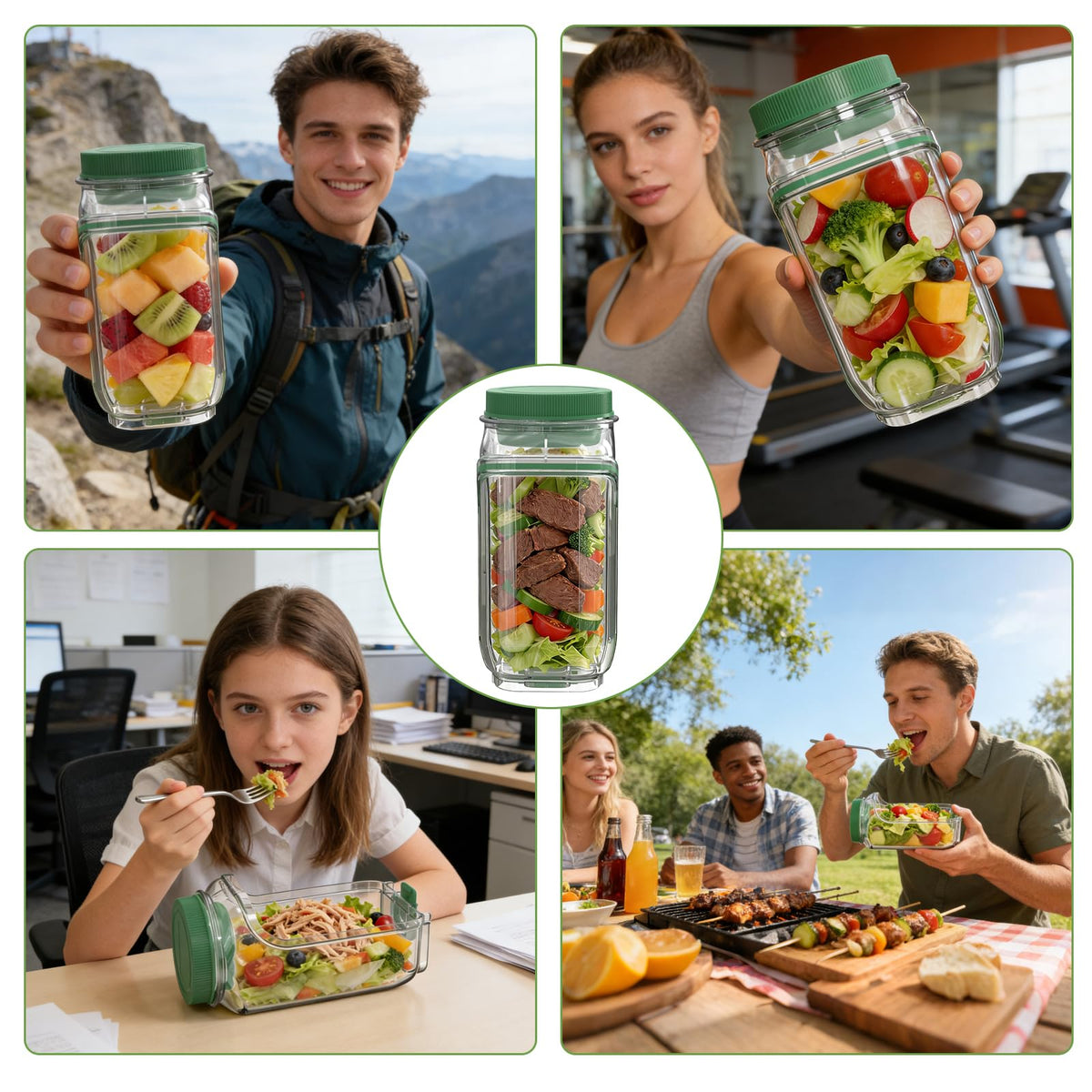 TOIPINIO 2-pack fits in fridge doors for organized meal prep.