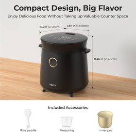 TOKIT ceramic non-stick inner pot for effortless cleaning and even cooking