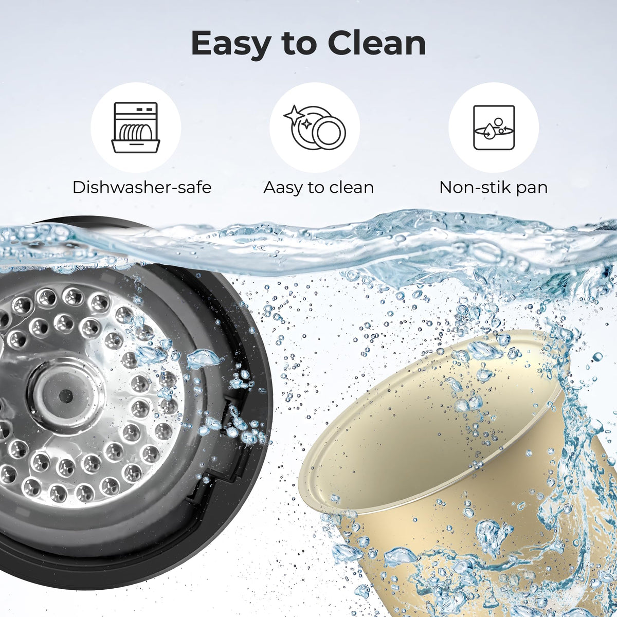 TOKIT cleaning accessories including steam valve and inner lid for quick maintenance