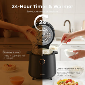 TOKIT compact mini rice cooker side handles for easy transport