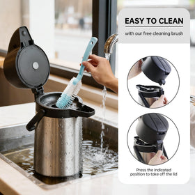 Tomakeit Airpot Dispenser designed for spill-free pours during events.