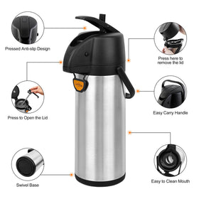 TOMAKEIT insulated stainless steel keeps beverages hot or cold for hours.