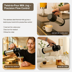 TOMAKEIT Creamer Pitcher BPA-free materials for safe storage