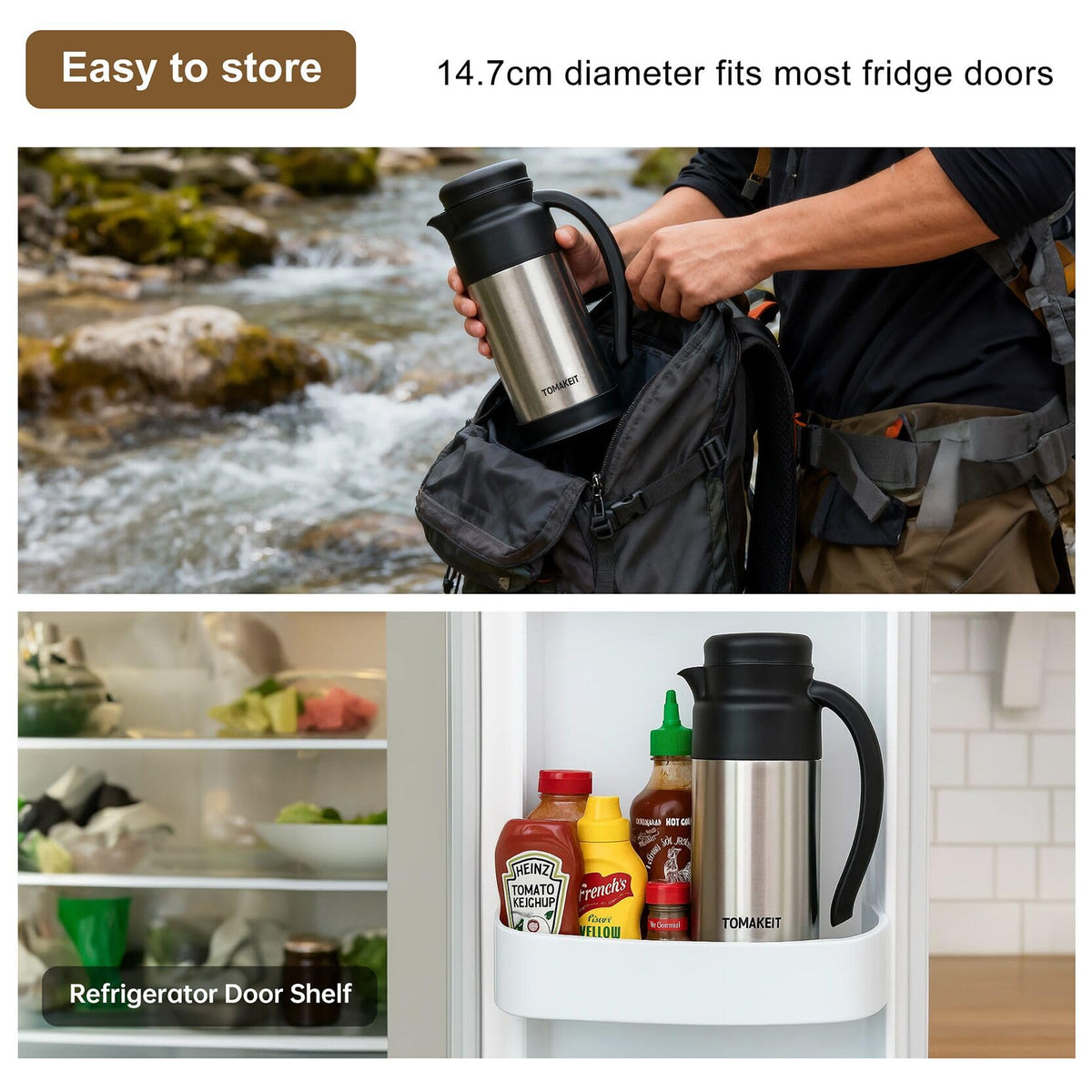 TOMAKEIT Creamer Pitcher volume 0.75L for daily use