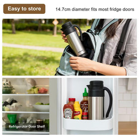 TOMAKEIT double-wall insulation maintains hot or cold drinks for hours.