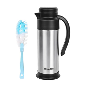 TOMAKEIT Creamer Pitcher with rotating lid enables precise latte art pours.