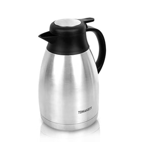 TOMAKEIT Thermal Carafe wide-mouth for easy filling and quick cleaning, ideal for mornings.