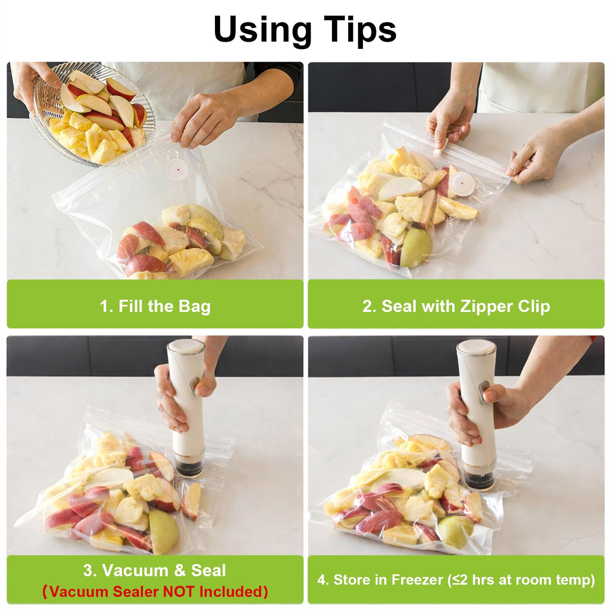 TomCare bags suitable for sous vide cooking and reheating convenience