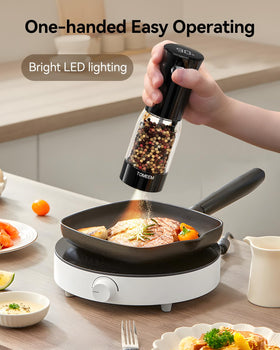 Each grinder holds 4.5oz to reduce refills and interruptions.
