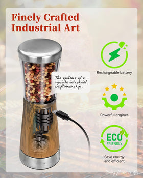 TOMEEM adjustable coarseness dial for fine to coarse grinding.