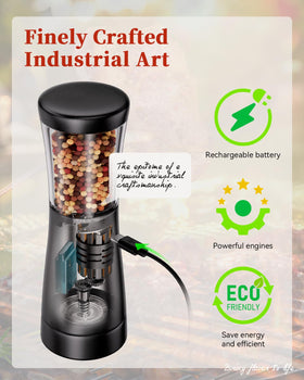 TOMEEM adjustable coarseness knob lets you tailor grind from fine to coarse.