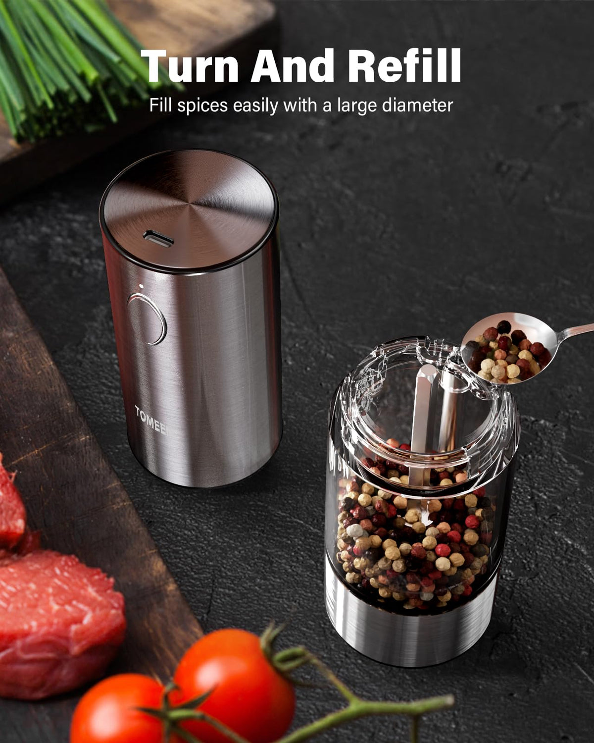 TOMEEM ceramic grinder core preserves flavor during grinding