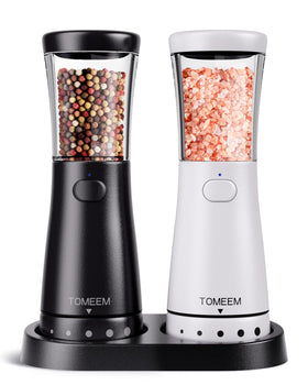 TOMEEM electric grinder base keeps spices organized and counters clean.